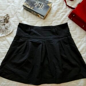 ECHORAIN BLACK SKIRT L WITH BELT LOOPS AND POCKETS